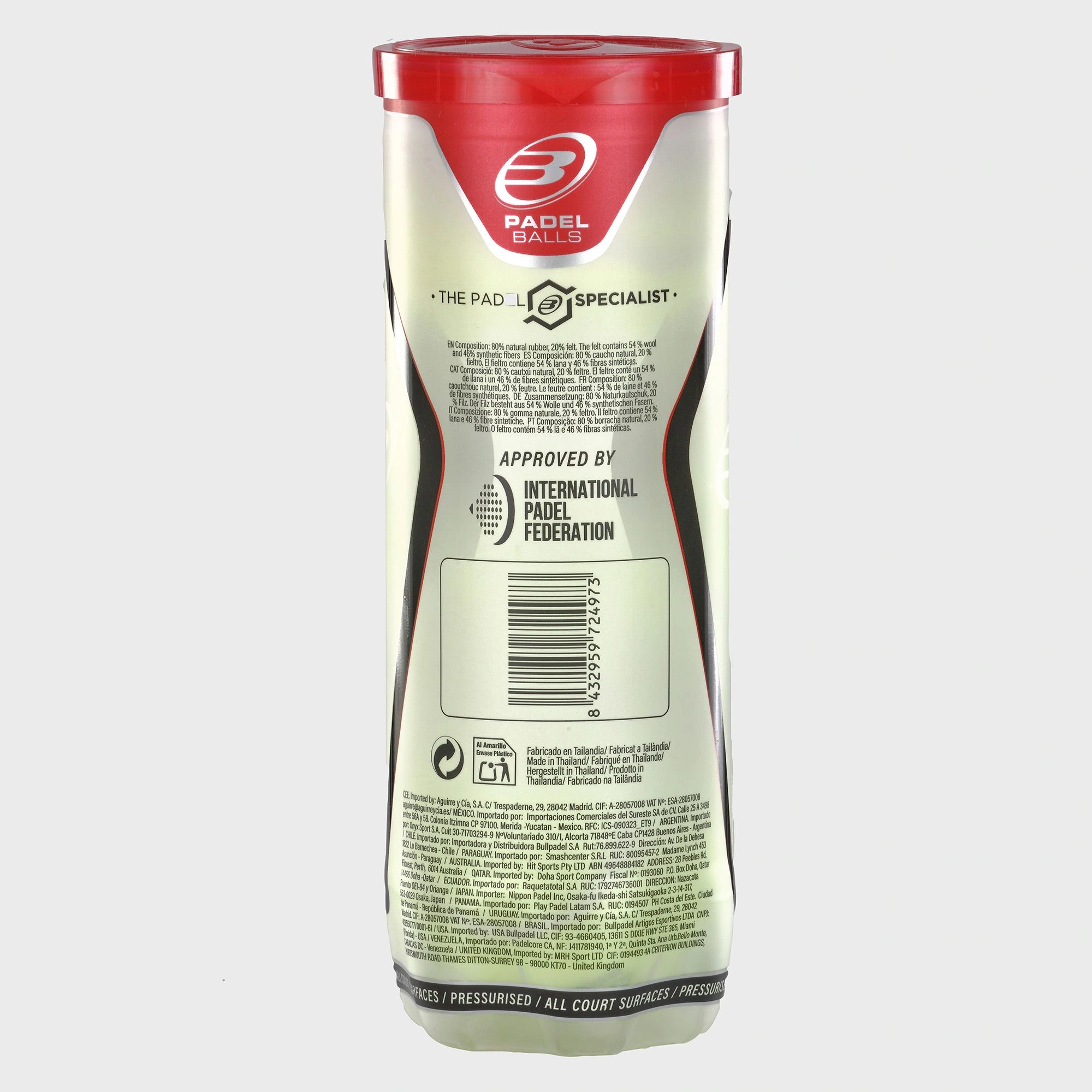 Bullpadel Premium Pro — 1 can / 3 balls — detail view